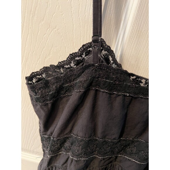 Simple Retro Dress Womens M/L Midi Slip boho dark romantic y2k coquette fairy - Picture 8 of 13